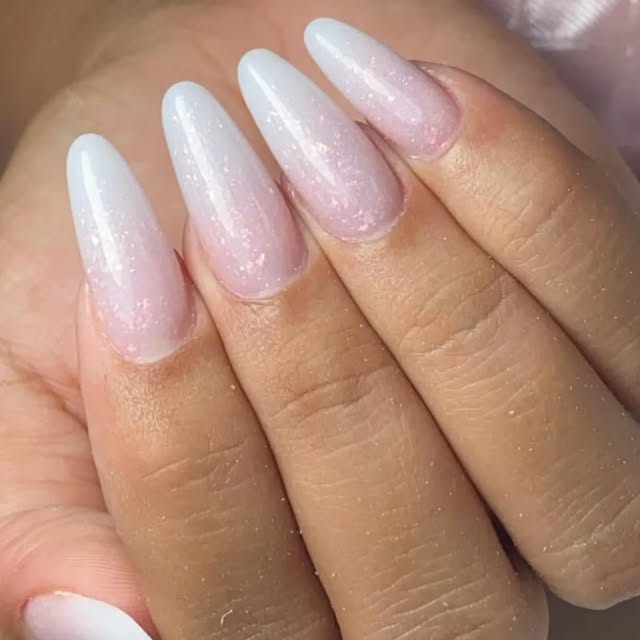 Ombré rosa com brilho