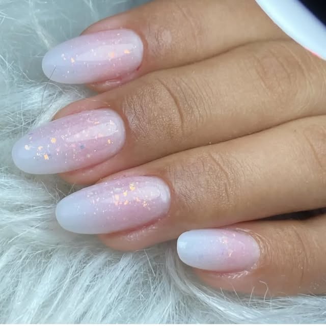 Ombré com glitter